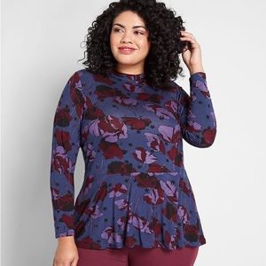 ModCloth Peplum Floral Top Size 2X